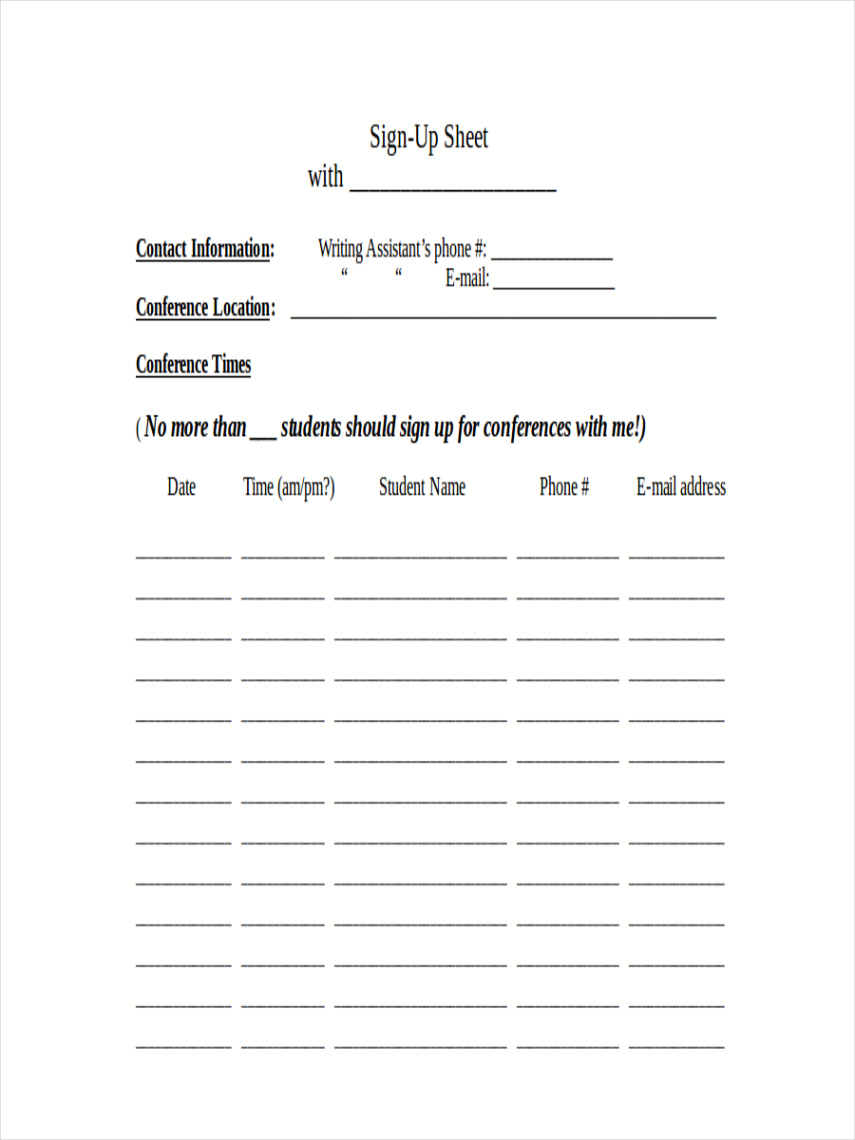 editable conference sign in sheet template conference sign in sheet template doc