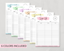 editable editable sign up sheet template printable sign up template sign up form event sign up sheet sign fundraiser sign up sheet template pdf