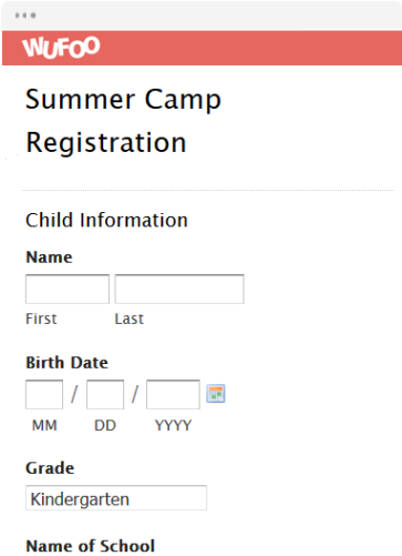 editable form templates archive  wufoo camp sign up form template word