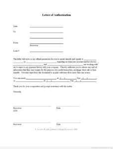 editable free printable letter of authorization formshort sale llc authorization to sign template excel