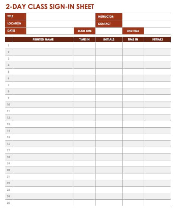 editable free signin and signup sheet templates  smartsheet example sign in sheet template sample