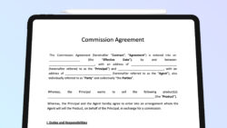 editable the working commission agreement template free  editable by signing this document you agree template word