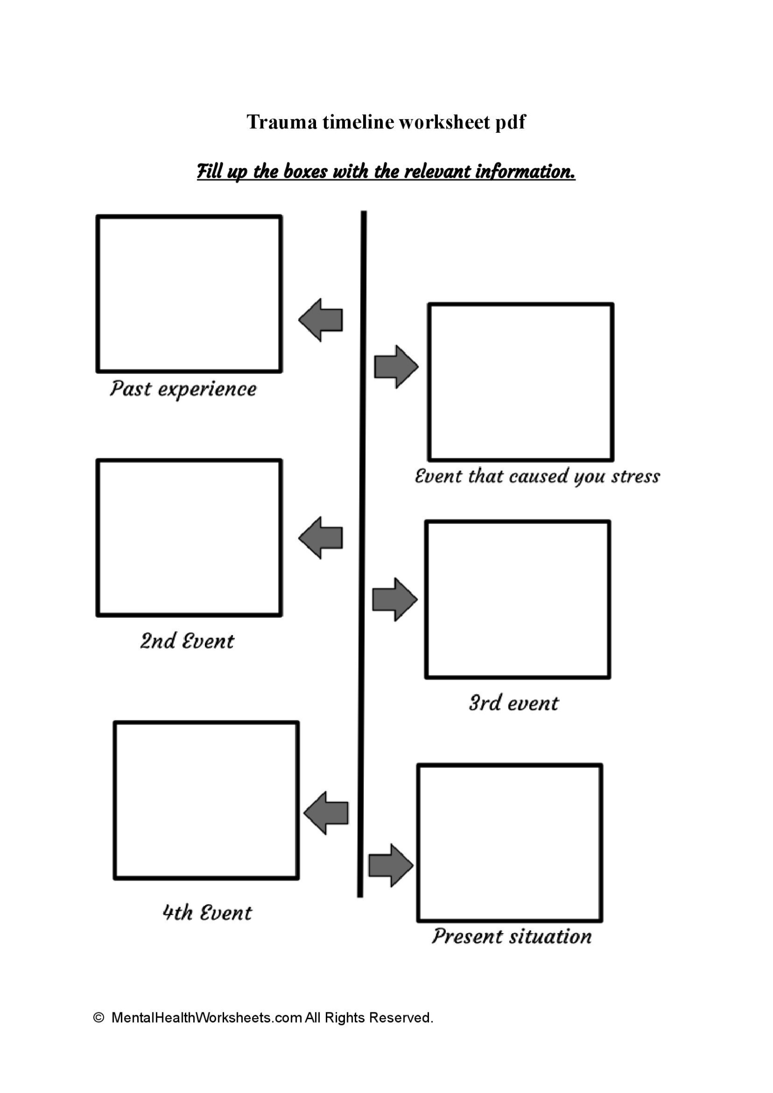 Editable Therapy Worksheets For Trauma  Dbt Worksheets Excel Example