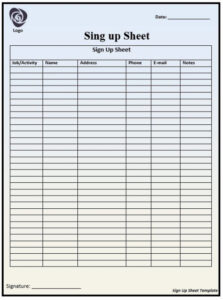 food sign up sheet template food sign up sheet template sample