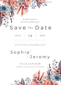 Free Costum Modern Wedding Save The Date Free Google Docs Template  Gdocio