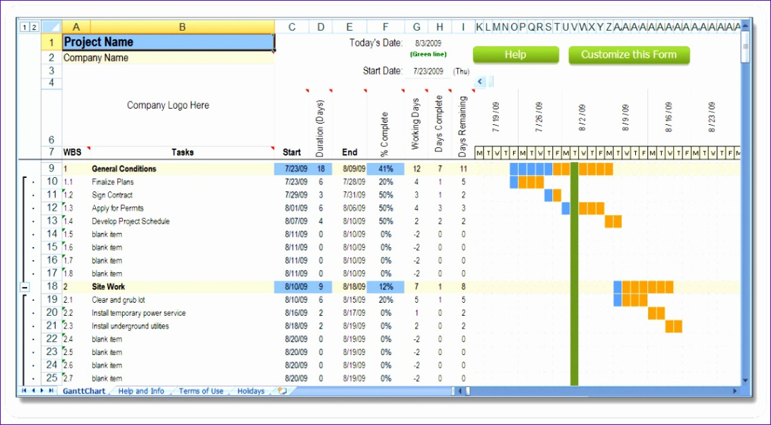 Free Editable 9 Construction Timeline Template Excel  Excel Templates Excel Sample