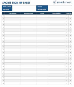 free free signin and signup sheet templates  smartsheet committee sign up sheet template example