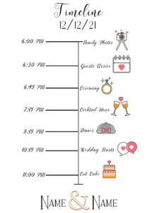 Free Printable Free Wedding Timeline  Online App Word Or Excel Pdf