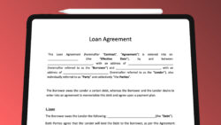 free the working free loan agreement template agreement between co signer and borrower template excel