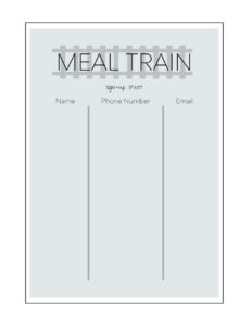 meal train meal train sign up meal train sheet printable meal train printable meal train meal train sign up sheet template doc