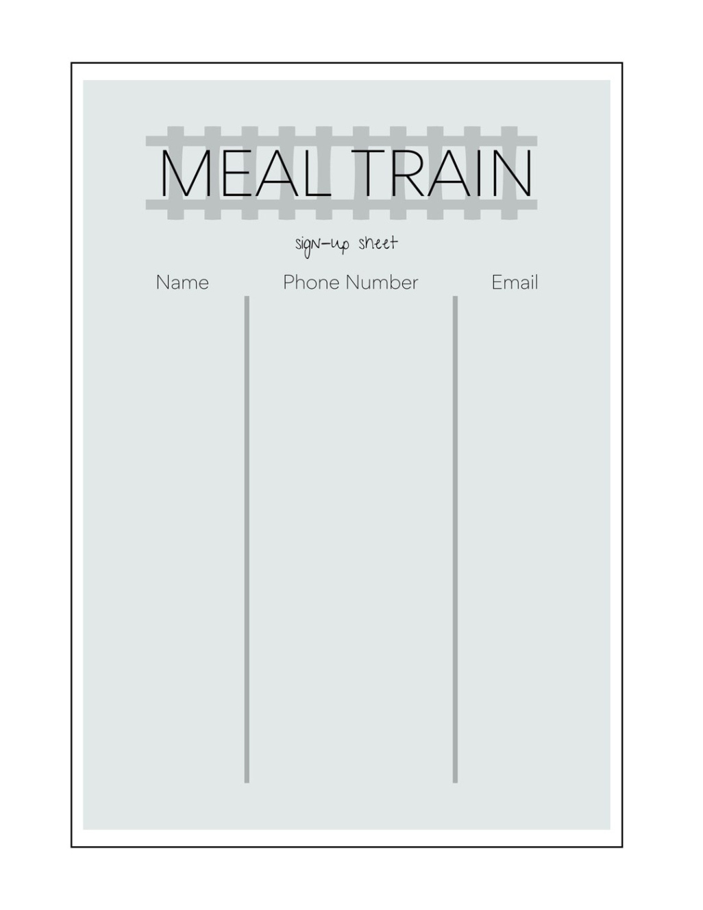 meal train meal train sign up meal train sheet printable meal train printable meal train meal train sign up sheet template doc