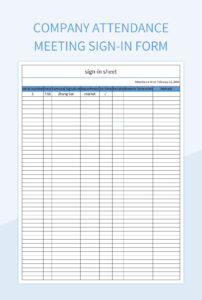 printable company attendance meeting signin form excel template and google sheets file for free download attendance sign in sheet template doc