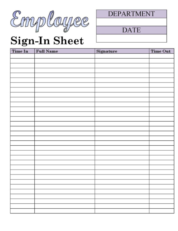 printable employee sign in sheet printable form digital file instant download editable lined background  etsy employee sign in sheet template sample