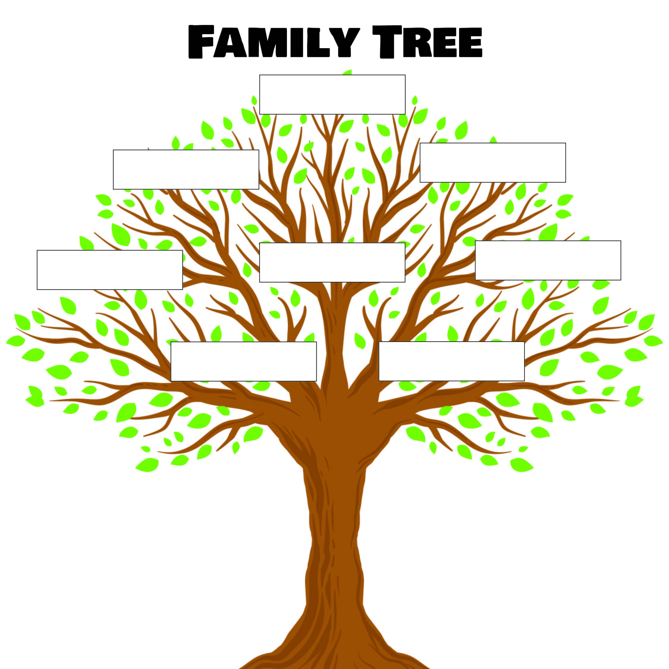 Printable Family Tree Infographic Template Powerpoint Sample