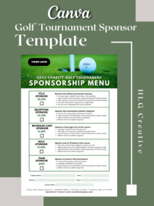 printable golf event sponsorship form canva templates editable fundraiser sponsor template  etsy golf tournament sign in sheet template doc