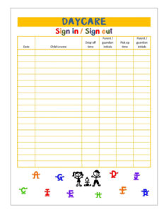 printable printable daycare sign in and out sheet yahoo image s  vrogueco daycare sign in and out sheet template pdf