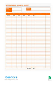 sample attendance sign in sheet template in google sheets attendance sign in sheet template doc