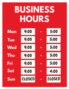 sample business hours opening hours flyer template  postermywall business hour sign template excel