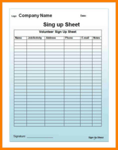 sample free email sign up sheet template  printable templates customer sign up sheet template doc
