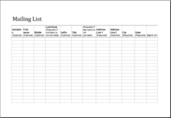 sample mailing list fully customizable template for excel  save mailing list sign up template pdf