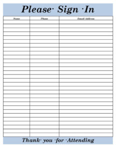 sample sign in sheet template versatile printable and editable client sign in sheet open house sign customer sign in sheet template example