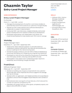 Blank Construction Project Management Resume Templates Example