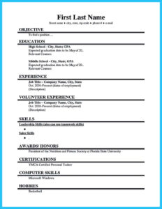 Blank Crafton Hills No Job Experiance Resume Template Sample