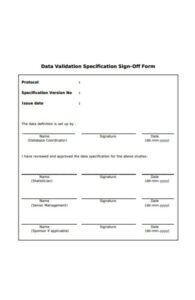 Blank Product Sign Off Template Excel Sample