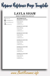 Blank Reference Page For Resume Template Doc