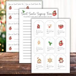 Blank Secret Santa Sign Up Template Doc