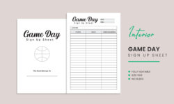 Blank Tournament Sign Up Sheet Template Pdf Sample