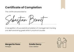 Blank Training Completion Sign Off Template  Sample