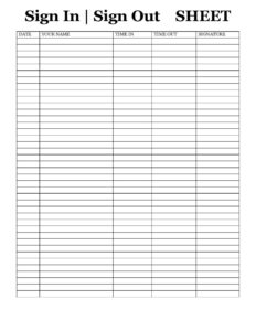 Custom Radio Sign In And Out Sheet Template