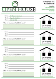 Editable Open House Sign Up Sheet Template Doc Sample