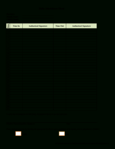 Editable Staff Sign In And Out Sheet Template Pdf