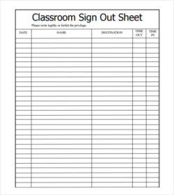 Editable Staff Sign In And Out Sheet Template Word Sample