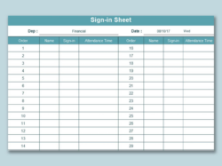 File Sign Out Sheet Template Excel