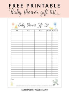 Free  Baby Shower Sign Up Sheet Template Doc