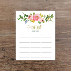 Free  Baby Shower Sign Up Sheet Template Word Sample