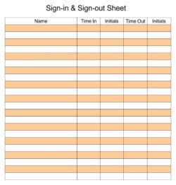 Free Blank Library Sign Out Sheet Template