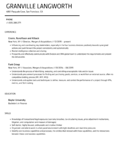 Free Blank Mergers And Inquisitions Resume Template Pdf