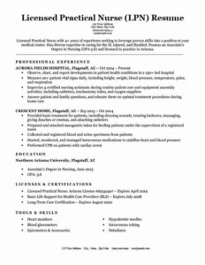 Free Blank New Grad Entry Level Nurse Practitioner Resume Template Doc