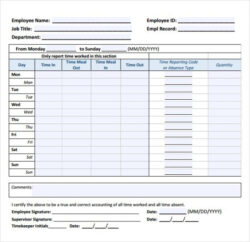 Free Blank Overtime Sign Up Sheet Template Pdf Sample