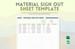 Free Blank Restroom Sign Out Sheet Template Excel Sample