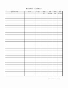 Free Custom Computer Sign Out Sheet Template Excel Sample