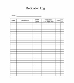 Free Custom Medication Sign Out Sheet Template