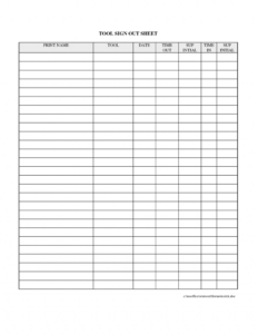 Free Custom Office Supplies Sign Out Sheet Template Doc