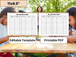 Free Custom Summer Camp Sign Up Sheet Template