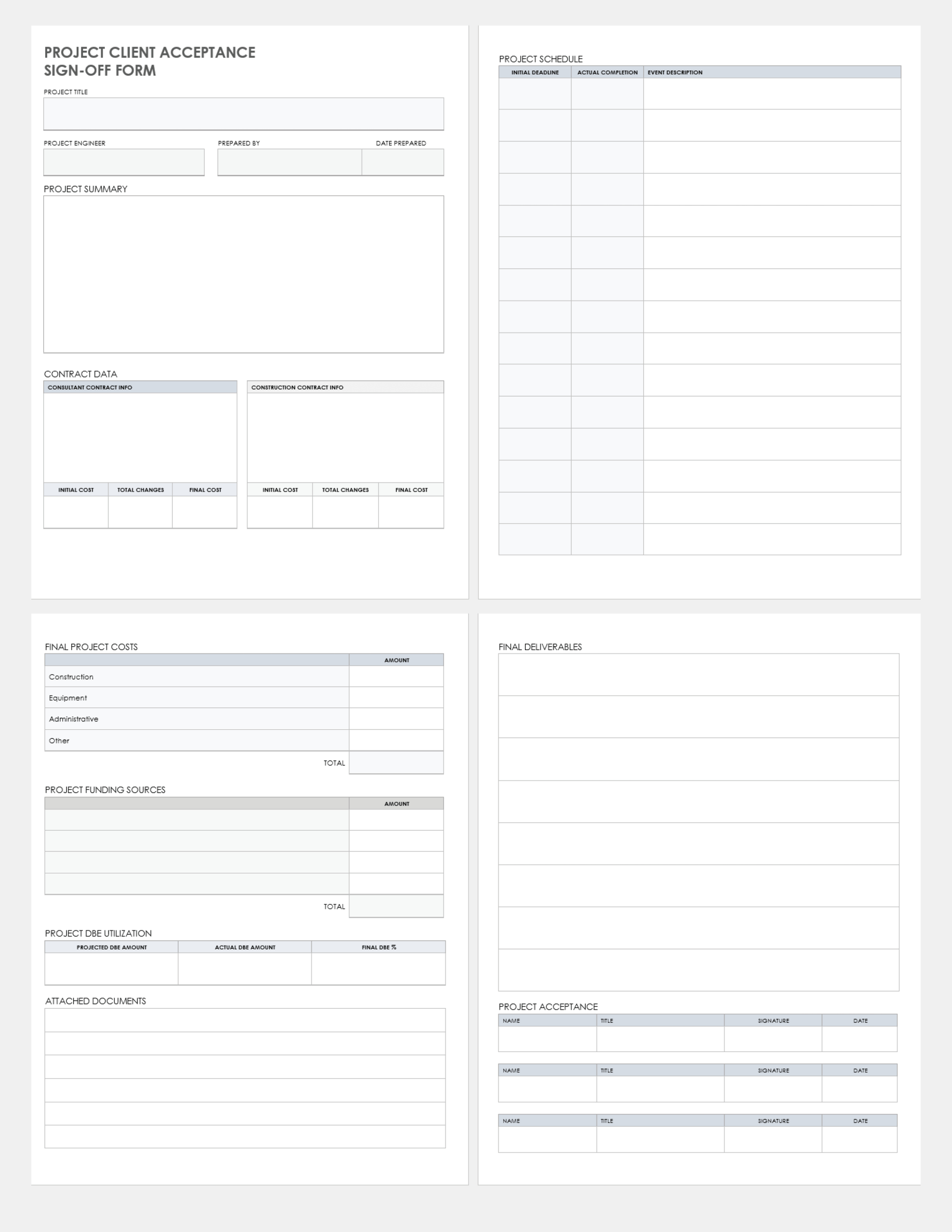 Free  Design Approval Sign Off Template Excel