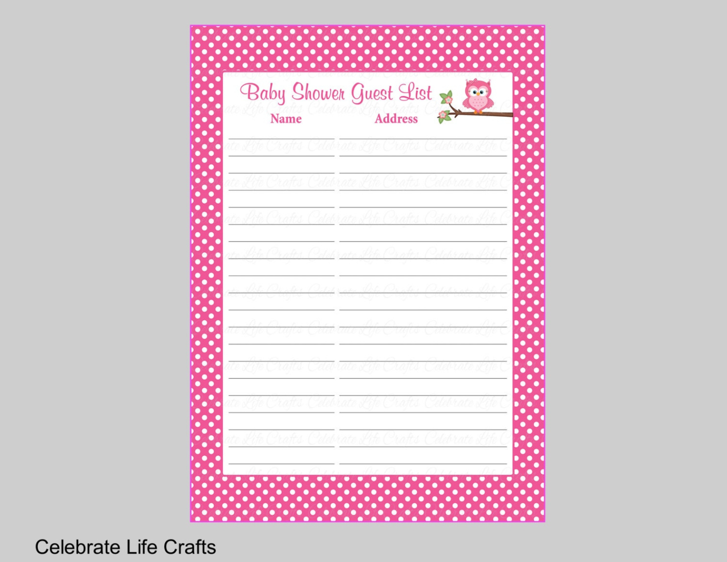 Free Editable Baby Shower Sign Up Sheet Template Excel Sample